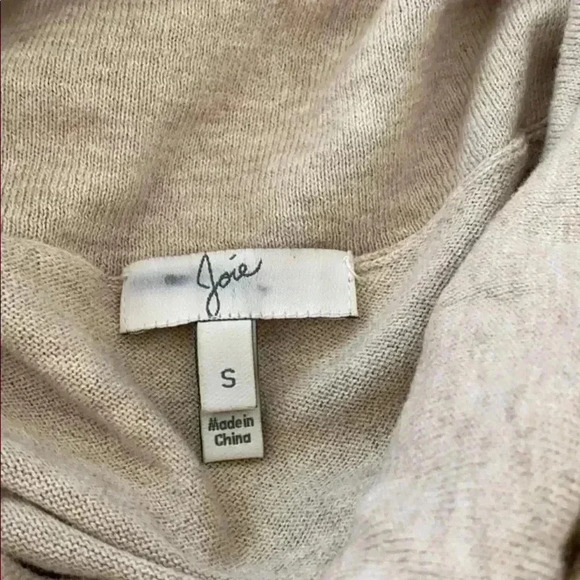 Joie short sleeve sweater top small tan grey - Picture 4 of 5